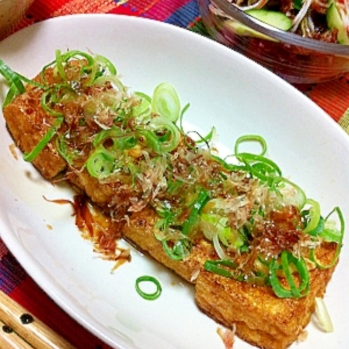 居酒屋さんの定番メニュー 厚揚げのステーキ レシピ 作り方 By Coo2xxxg 楽天レシピ